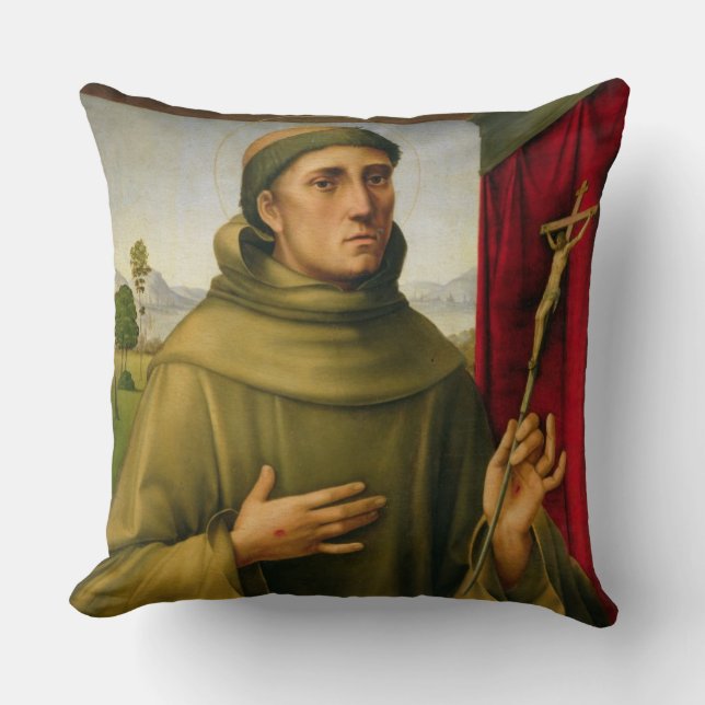 St. Francis of Assissi, c.1490 (tempera op panel) Kussen (Voorkant)