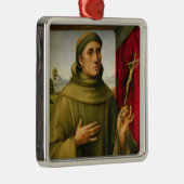 St. Francis of Assissi, c.1490 (tempera op panel) Metalen Ornament (Rechts)