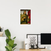 St. Francis of Assissi, c.1490 (tempera op panel) Poster (Thuiskantoor)