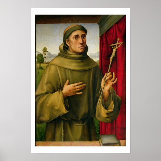 St. Francis of Assissi, c.1490 (tempera op panel) Poster (Voorkant)
