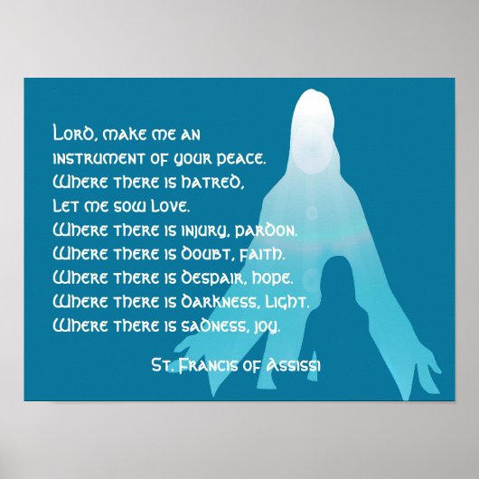 St Francis of Assissi Prayer Poster (Voorkant)