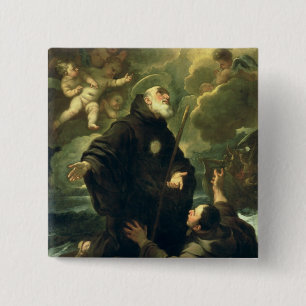 St Francis of Paola, 1416-1507) Vierkante Button 5,1 Cm