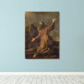 St. Francis Ontvangt de Stigmata Canvas Afdruk (Insitu (Houten vloer))