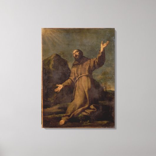 St. Francis Ontvangt de Stigmata Canvas Afdruk (Voorkant)