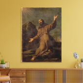 St. Francis Ontvangt de Stigmata Canvas Afdruk (Insitu (Woonkamer))