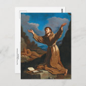St. Francis Ontvangt de Stigmata door Guercino Briefkaart (Voorkant / Achterkant)