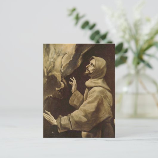 St. Francis ontvangt de Stigmata van El Greco Pos Briefkaart (Staand voorkant)