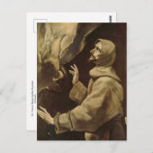 St. Francis ontvangt de Stigmata van El Greco Pos Briefkaart (Voorkant / Achterkant)