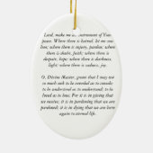 St. Francis Ornament w. gebed (Achterkant)