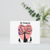 St Francis Patron Saint-Unieke boom en dieren Briefkaart (Staand voorkant)