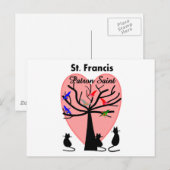St Francis Patron Saint-Unieke boom en dieren Briefkaart (Voorkant / Achterkant)