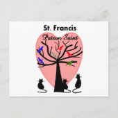 St Francis Patron Saint-Unieke boom en dieren Briefkaart (Voorkant)