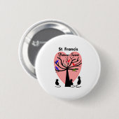 St Francis Patron Saint-Unieke boom en dieren Ronde Button 5,7 Cm (Voorkant /achterkant)
