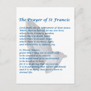 St Francis Prayer Briefkaart