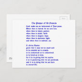 St Francis Prayer Briefkaart (Voorkant / Achterkant)