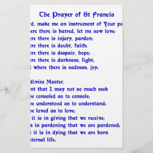 St Francis Prayer Briefpapier