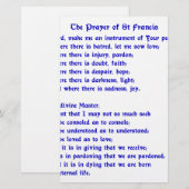 St Francis Prayer Briefpapier (Voorkant / Achterkant)