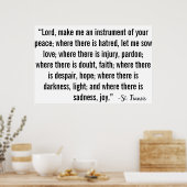 St. Francis Prayer Poster (Keuken)