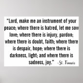 St. Francis Prayer Poster (Voorkant)