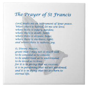 St Francis Prayer Tegeltje