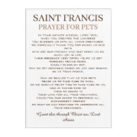 St. Francis Prayer voor huisdieren