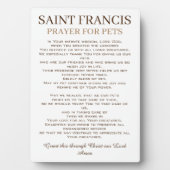 St. Francis Prayer voor huisdieren Fotoplaat (voorkant)