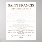 St. Francis Prayer voor huisdieren Poster (Voorkant)