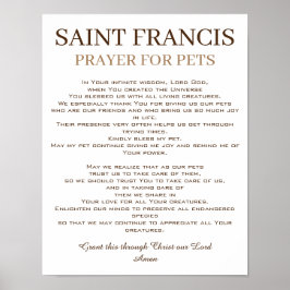 St. Francis Prayer voor huisdieren Poster
