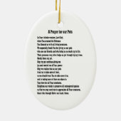 St. Francis Prayer voor onze huisdieren Keramisch Ornament (Achterkant)