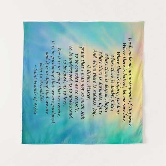 St. Francis' Prayer Wandkleed (Voorkant (horizontaal))