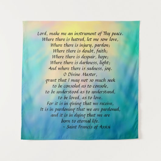 St. Francis' Prayer Wandkleed (Voorkant)