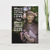 St. Francis Prayer Wenskaart Kaart (Voorkant)