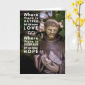 St. Francis Prayer Wenskaart Kaart (Gele Bloem)