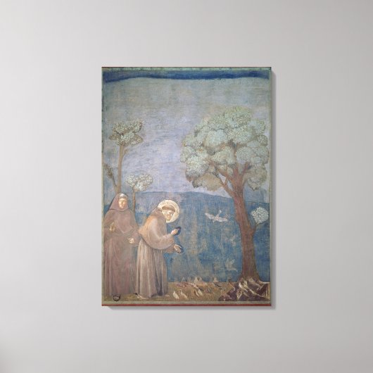 St. Francis Preaching to the Birds, 1297-99 Canvas Afdruk (Voorkant)