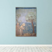 St. Francis Preaching to the Birds, 1297-99 Canvas Afdruk (Insitu (Houten vloer))