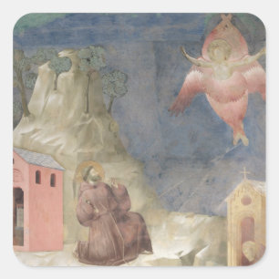 St. Francis Receiving the Stigmata, 1297-1999 Vierkante Sticker