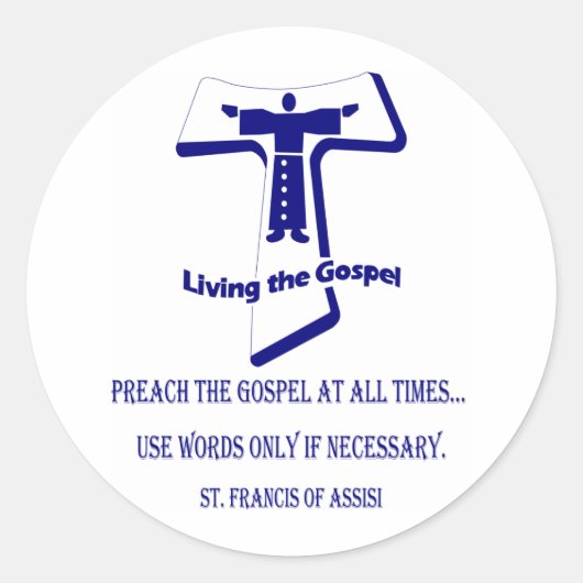 St Francis Ronde Sticker (Voorkant)