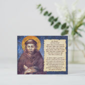 St Francis' Serenity Prayer Briefkaart (Staand voorkant)