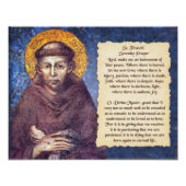 St Francis' Serenity Prayer Foto Afdruk (Voorkant)