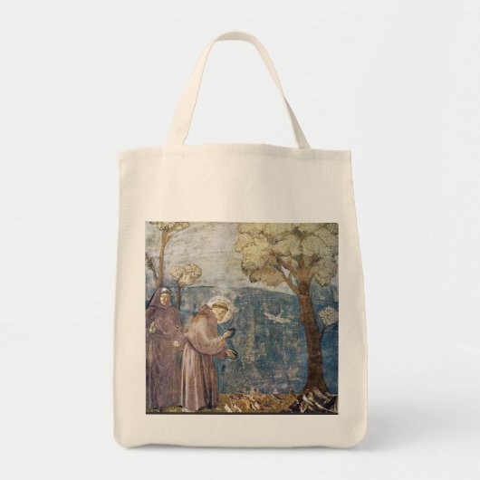 St. Francis Sermon bij de vogels Tote Bag (Voorkant)