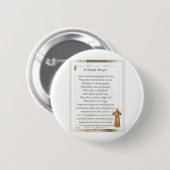 st. francis simpele gebed ronde button 5,7 cm (Voorkant /achterkant)