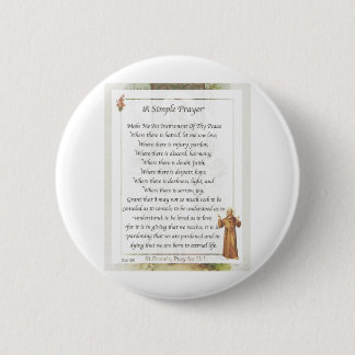 st. francis simpele gebed ronde button 5,7 cm