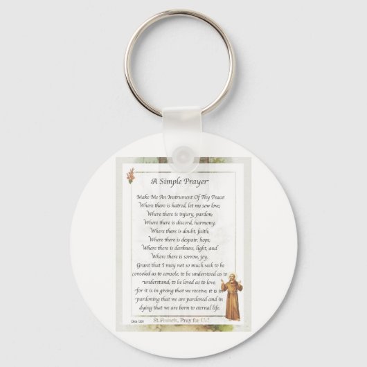 st. francis simpele gebed sleutelhanger (Voorkant)
