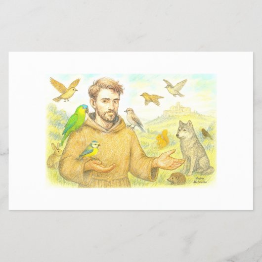 St. Francis - the sermon to the birds and animals Flyer (Achterkant)