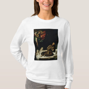 St. Francis troostend door een engel-muzikant T-shirt