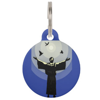 St. Francis van Assisi Blue Animal Protector Huisdierpenning