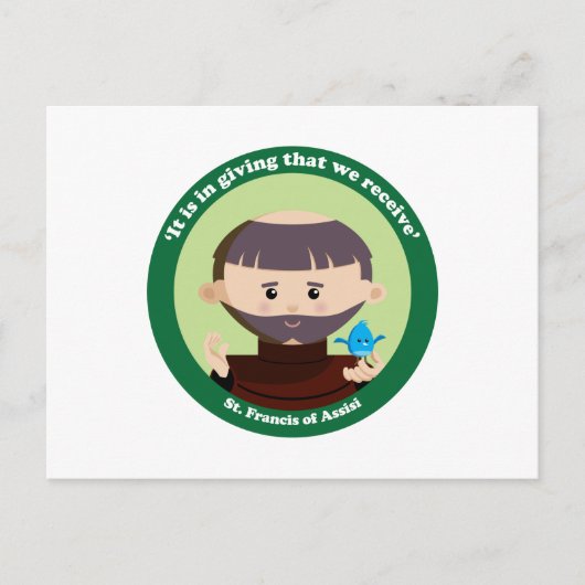 St. Francis van Assisi Briefkaart (Voorkant)