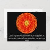 St. Francis van Assisi citeert Briefkaart (Voorkant / Achterkant)