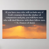 St. Francis van Assisi citeert over de rechten van Poster (Voorkant)
