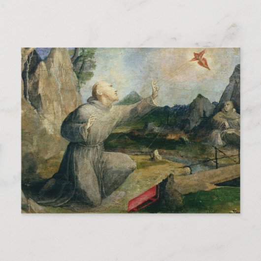 St. Francis van Assisi die de Stigmata ontvangt Briefkaart (Voorkant)